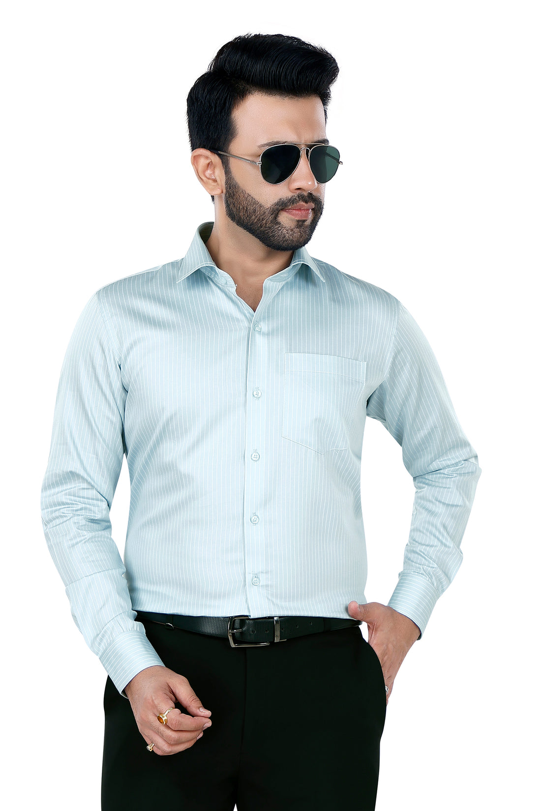 Star Light Blue Stripe Shirts