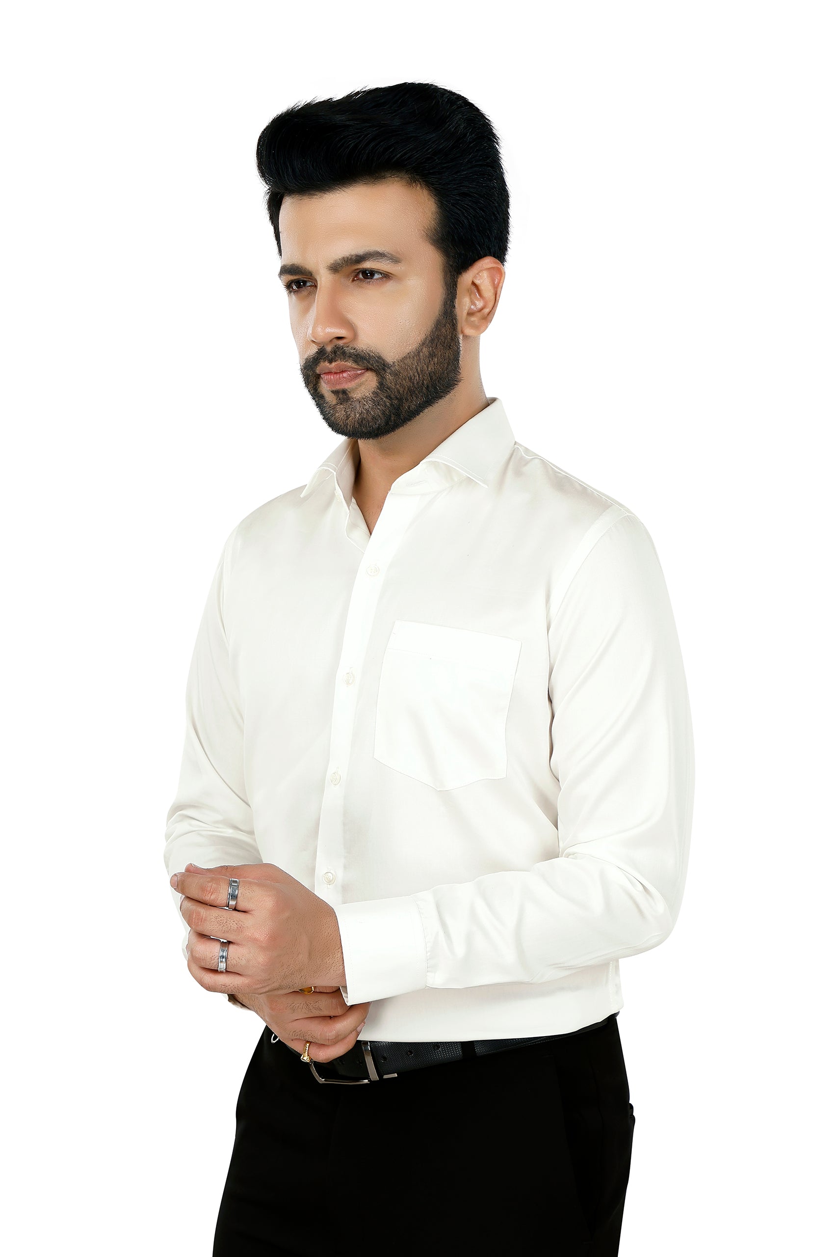 Solid Cream Shirt