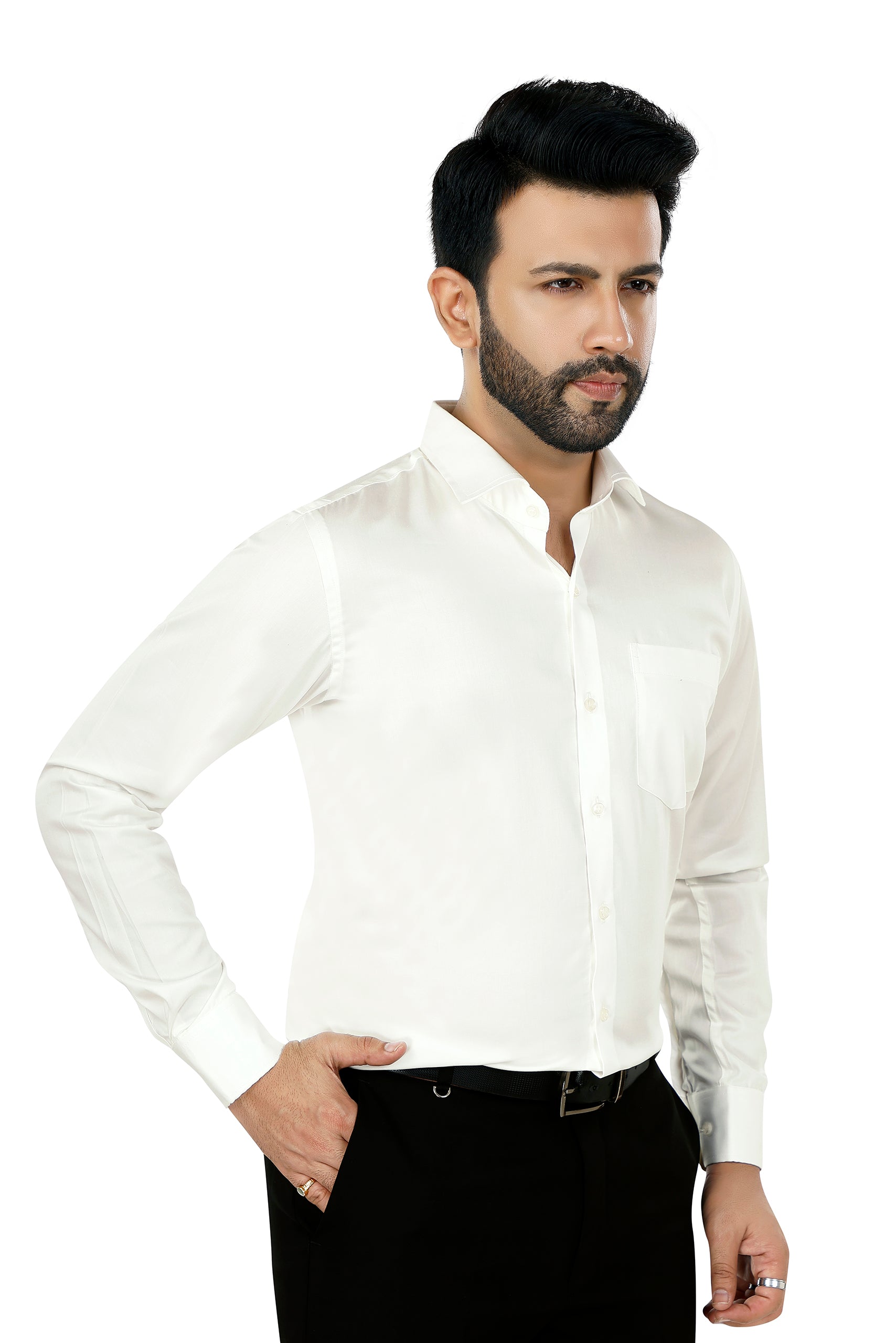 Solid Cream Shirt