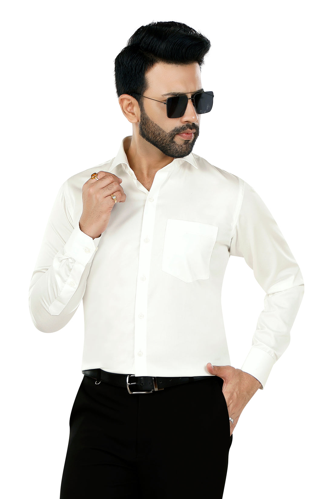 Solid Cream Shirt