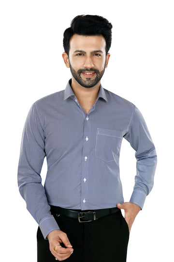Blue Micro Dot Shirt
