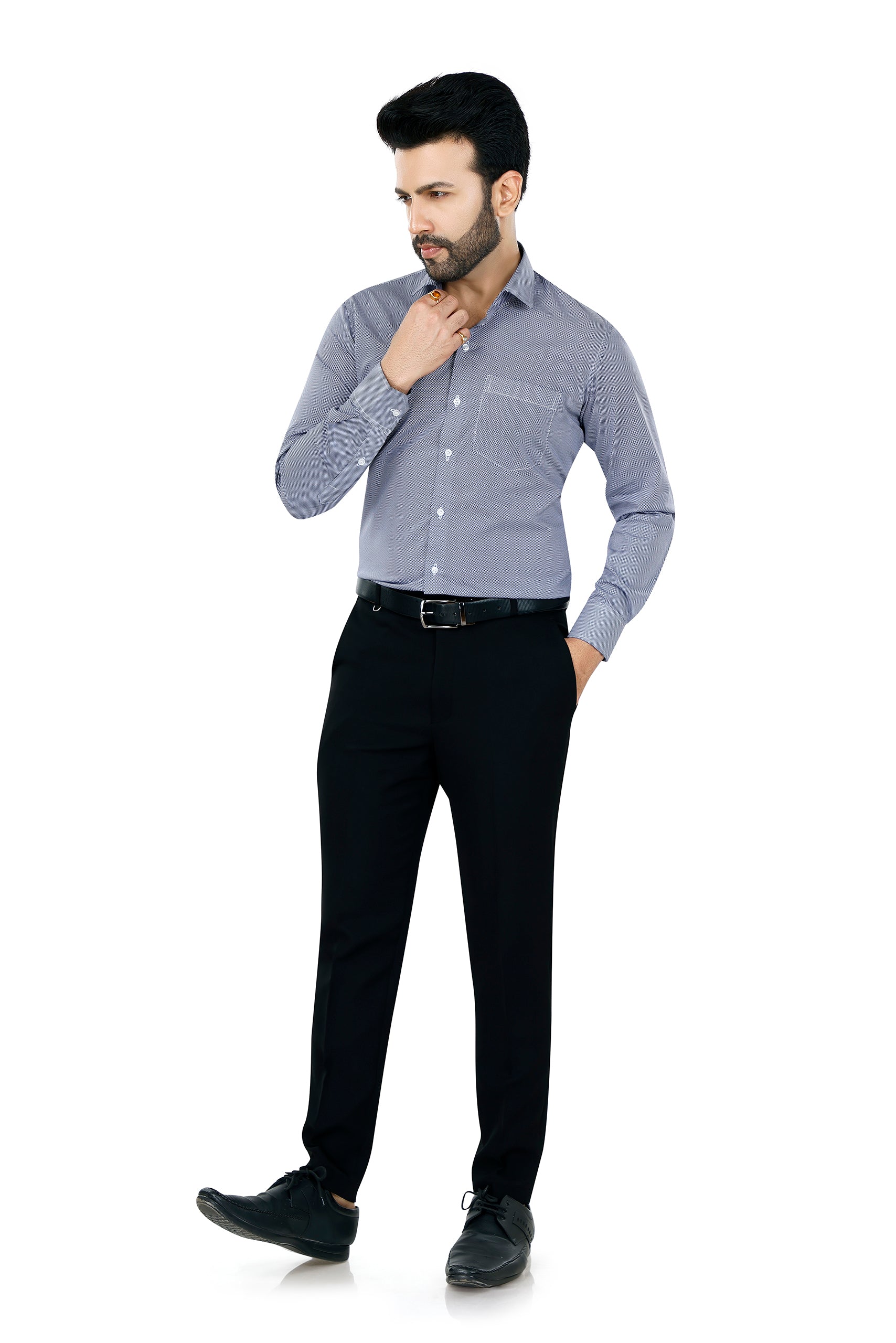 Blue Micro Dot Shirt